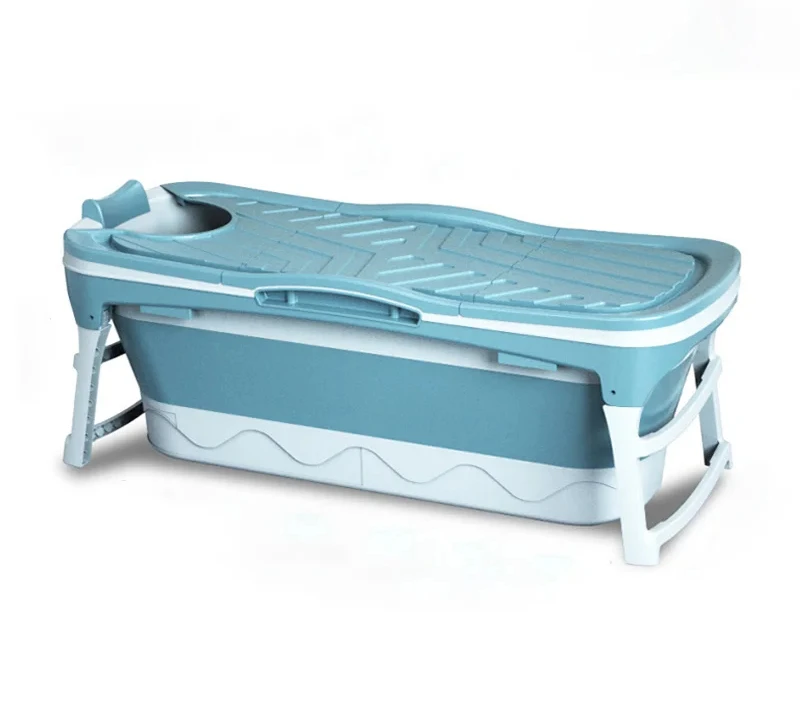 Household Bathroom Furniture Folding Bathtub Adult Large Bath Bucket Full Body Bath Bucket Bath Basin Thickened Portable Bathtub