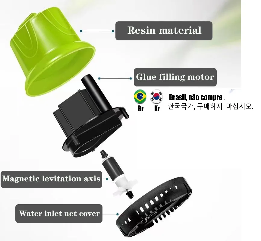 Submersible Water Pump for Fish Tank Pond, Hydroponics Garden Fountain, Ultra-Quiet Waterfall, 6W, 12W, 25W, 60W, 100W 110V-220V