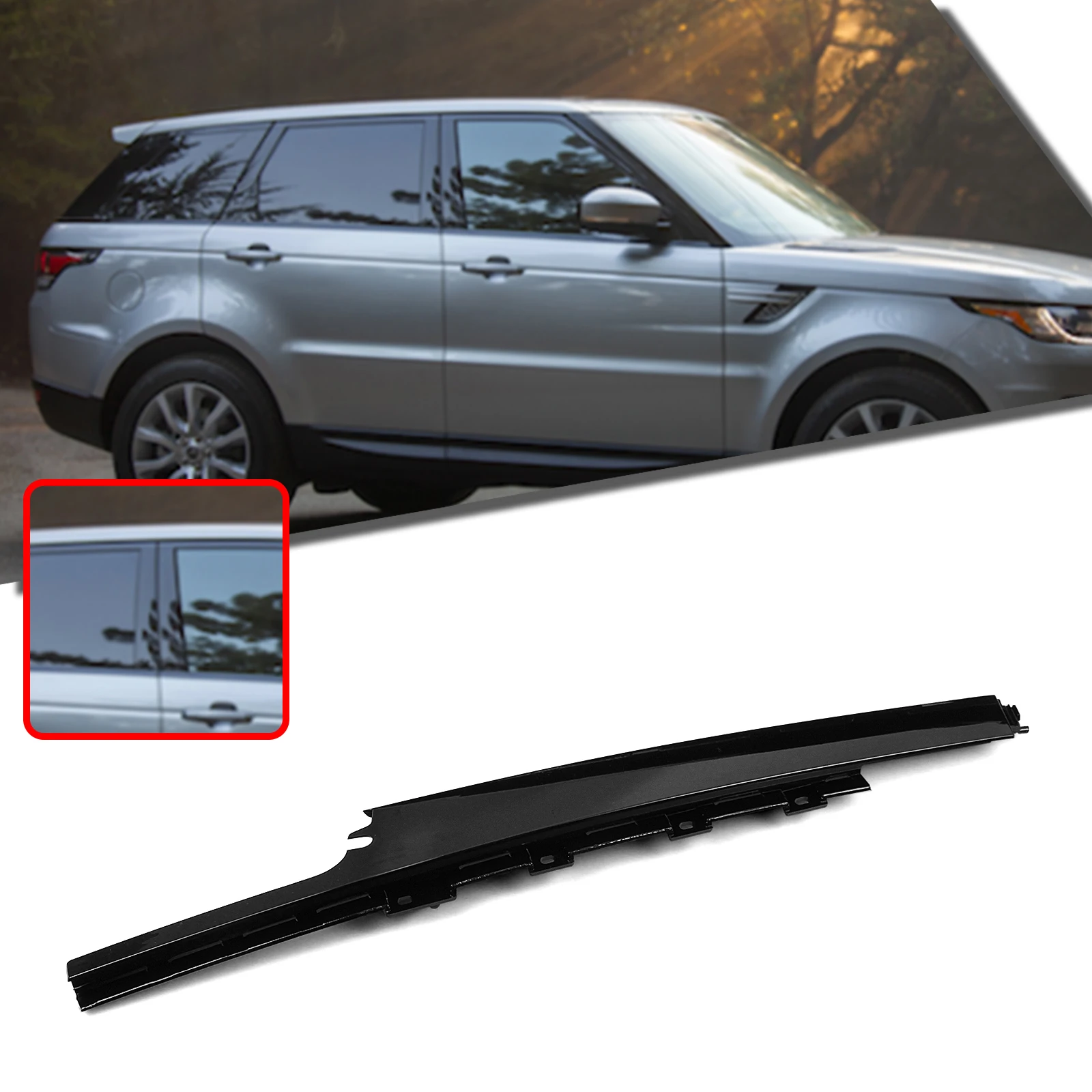 Front Door Side Window B Pillar Exterior Molding Panel Strip Trim Decorative Cover For Land Rover Range Rover Sport 2014-2022