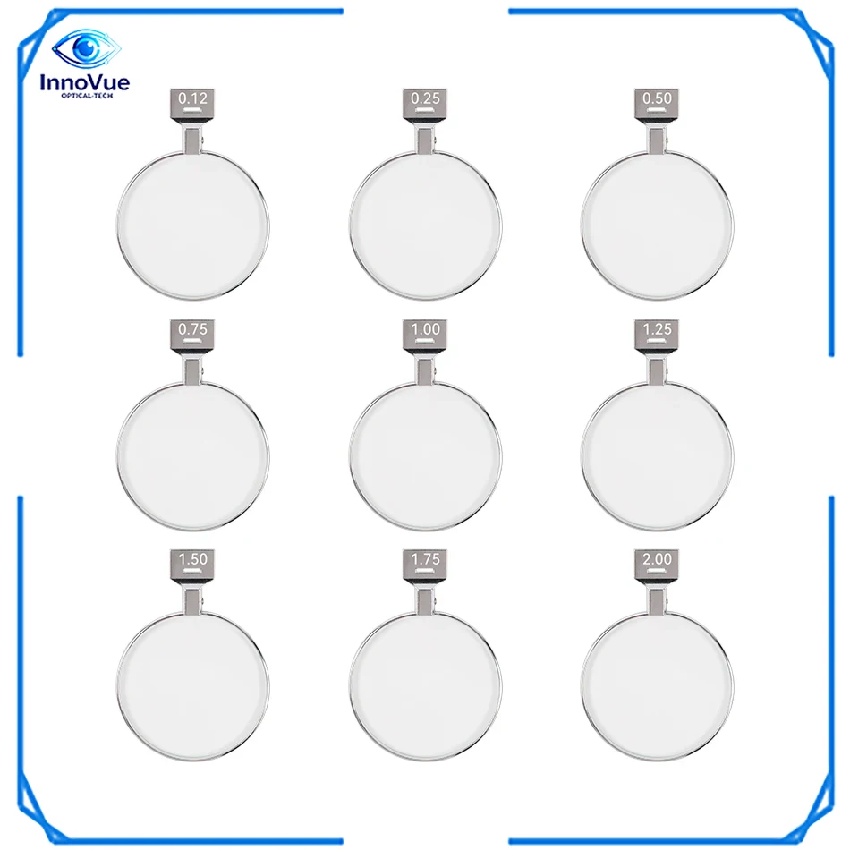 1 piece Optical Spherical lens Cylindrical lens Trial lens for trial lens set Metal rim DIA 38mm ±0.12D~±6.00D