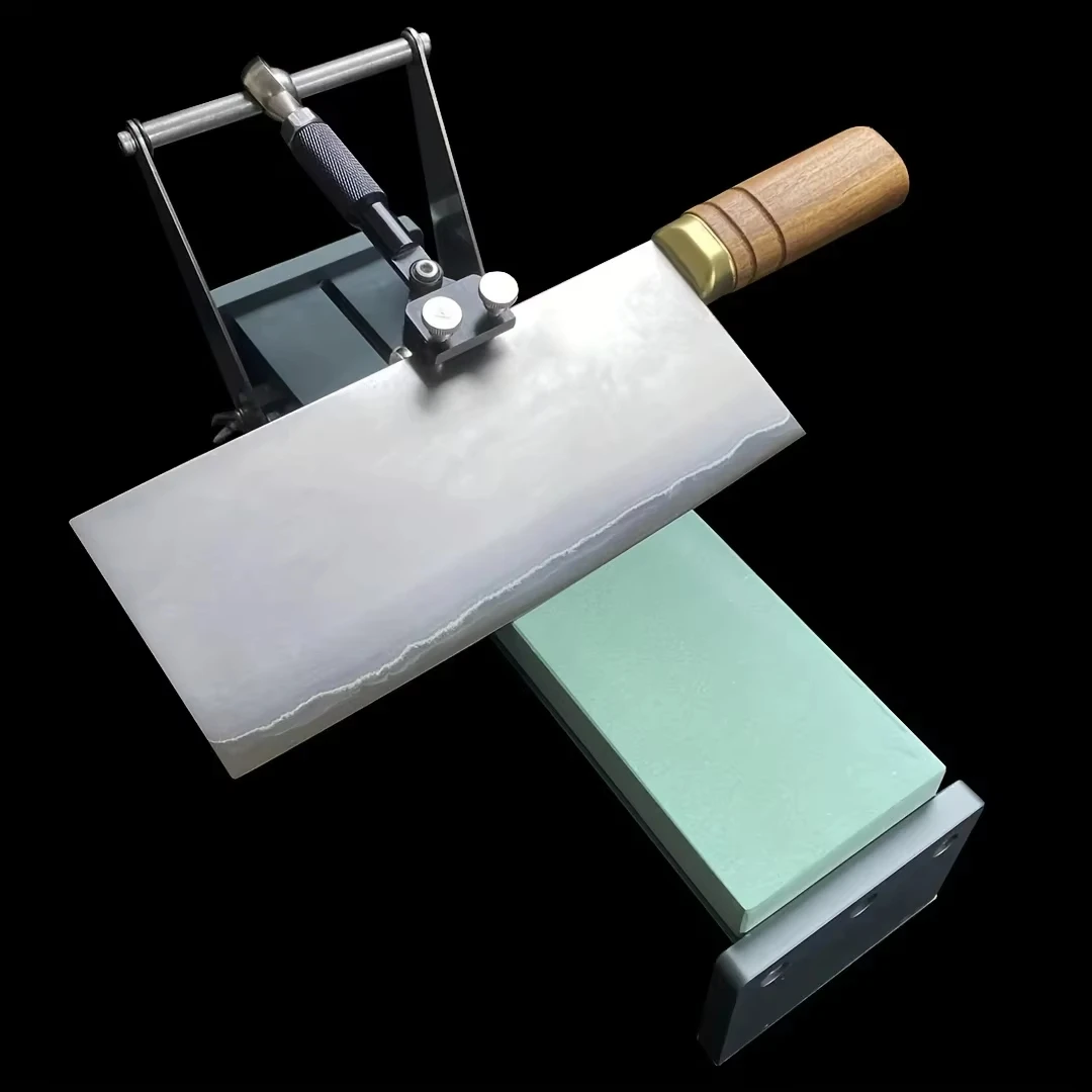 Professional Fixed Angle Knife Sharpener System with Adjustable Guide Rods - 32cm/42cm Aluminum Alloy Sharpening Jig for Kitchen