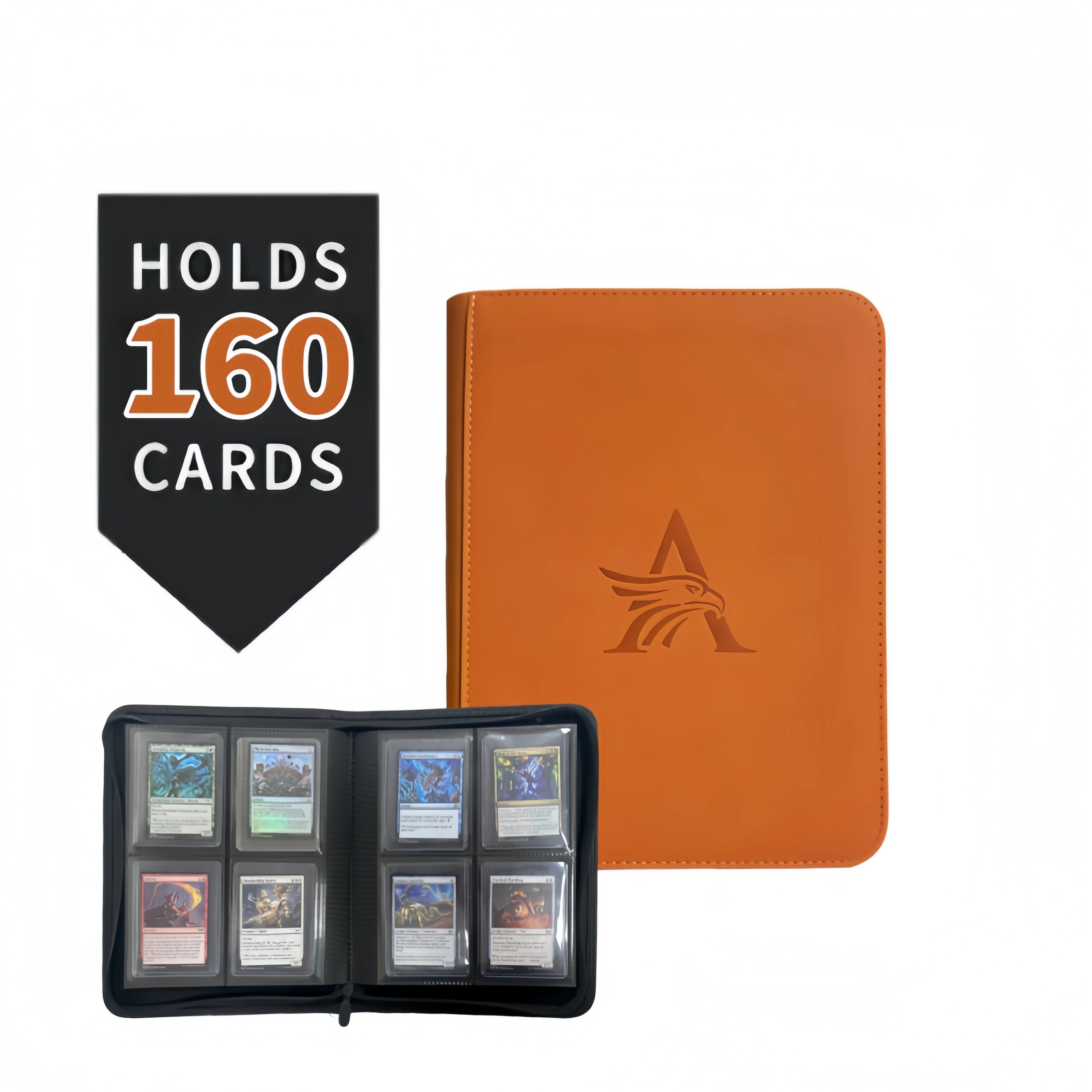 TopLoader 4-Pocket Kaartenmap (160 Kaarten) – Zwart/ Industriële opbergmogelijkheden voor TCG- & sportkaarten. Verzamelaarsdroom