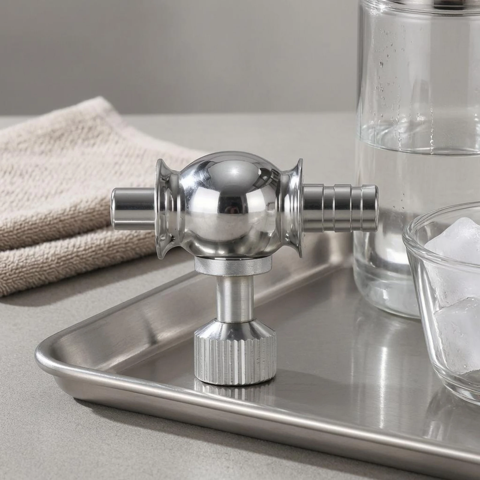 Coffee Liquid Valve Barbed Fittings Cold Brew Valve Kitchen Accessory Silver Metal Compact