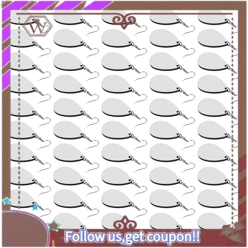 A95D-50 Pieces Sublimation Blank Earrings, Earrings Unfinished Teardrop Heat Transfer Earring Pendant For Jewelry DIY Making