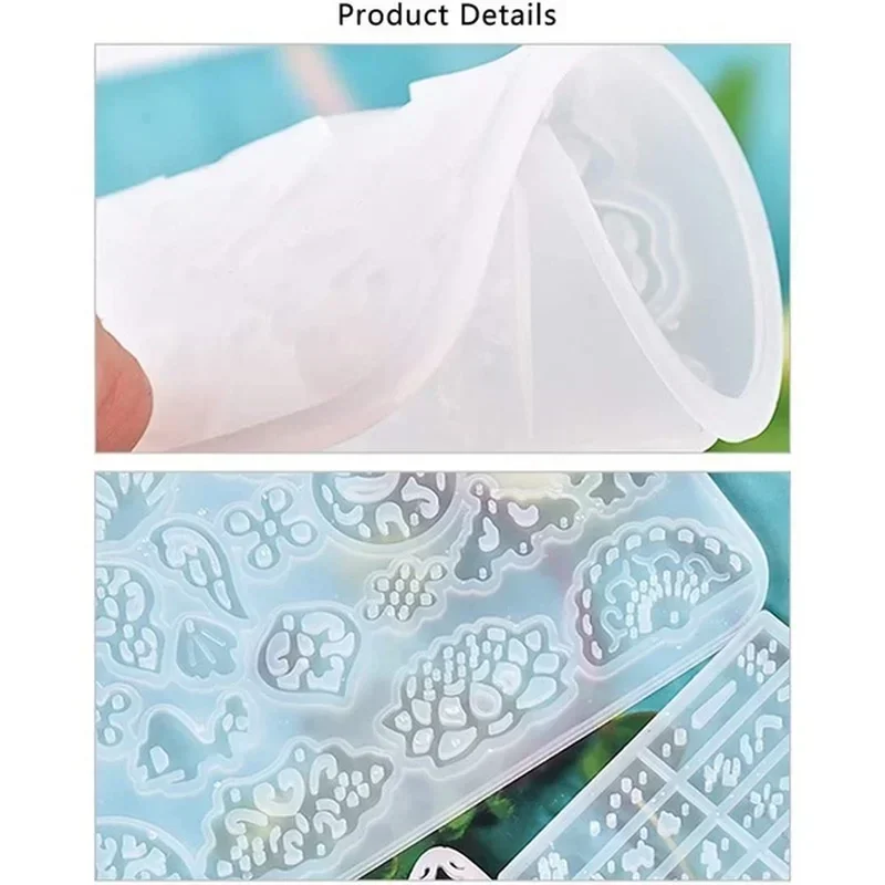 شفافة لتقوم بها بنفسك الحرفية الايبوكسي قلادة نموذج إسقاط المعلقات قوالب السيليكون كريستال القرط الراتنج قوالب أدوات صنع المجوهرات #5