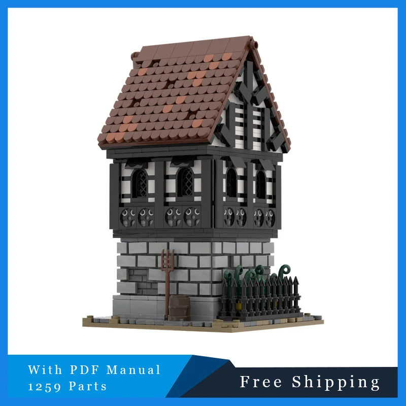 274 قطعة برج النرد الرمادي في القرون الوسطى المناظر الطبيعية بنة العصور الوسطى الحضرية عرض الشارع الطوب نموذج لعب هدايا الاطفال