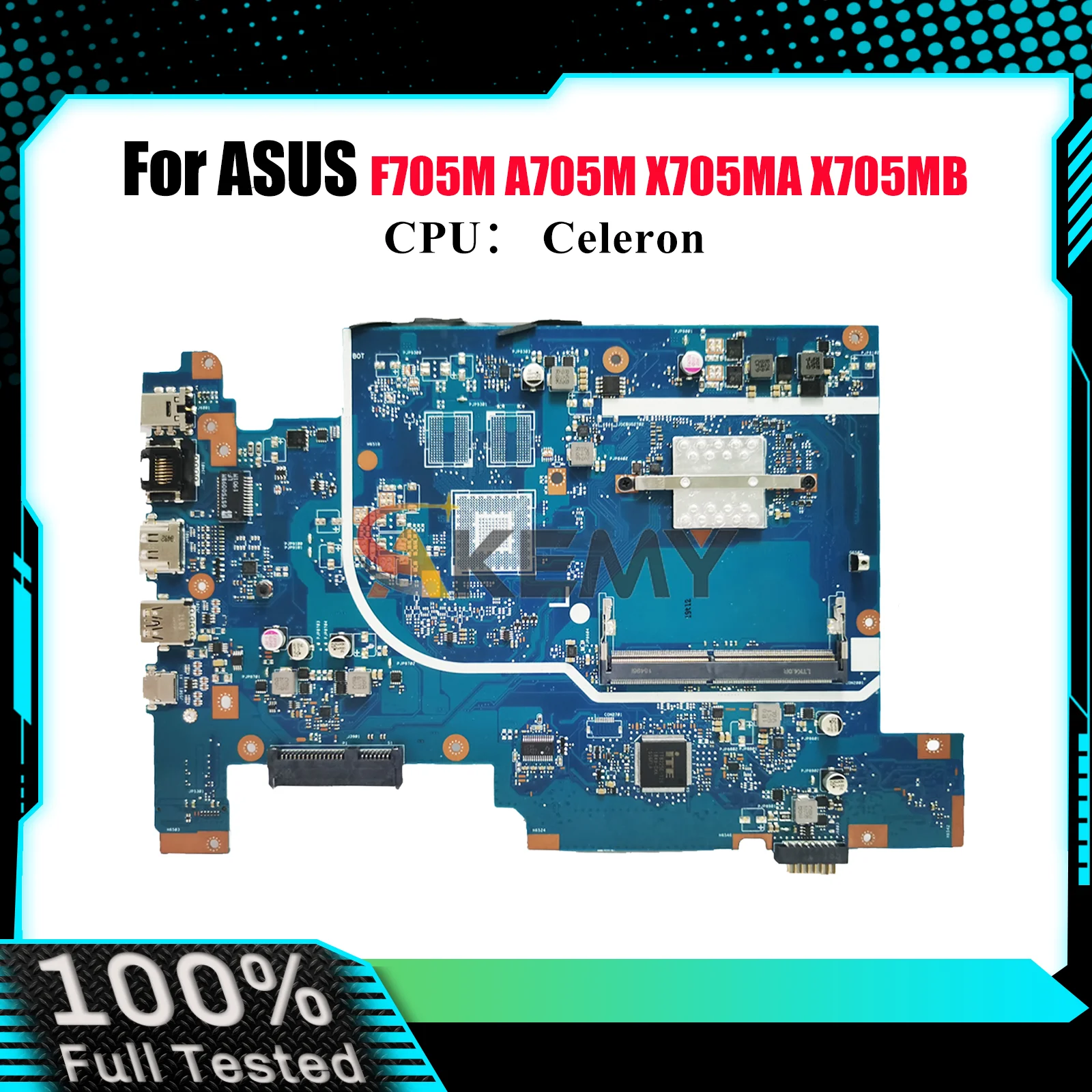 

X705MA Laptop Motherboard For ASUS VivoBook A705M X705MA X705M F705M X705MB Mainboard With Celeron CPU 100% tests OK fast ship