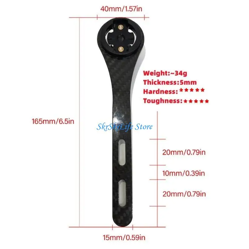 

E65E Speedometer Holder Cycling Computer Stopwatch Bracket Multifunction Extension Bracket Handlebar Mounted Front Holder