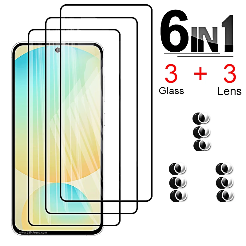 Tempered Glass Screen Protector for Samsung S24 Fe Full Coverage on For Galaxy S24fe S 24fe Protective Camera Lens Film Cover