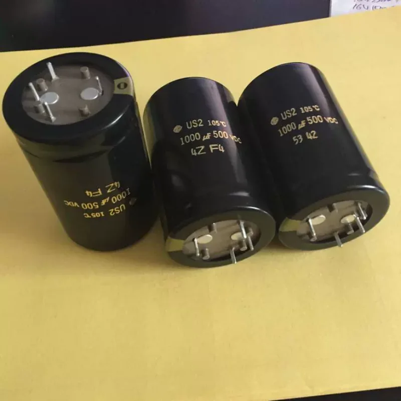 3-5pcs Original Japanese Hitachi US2 1000UF500V DC High Voltage Filter Electrolytic Capacitor