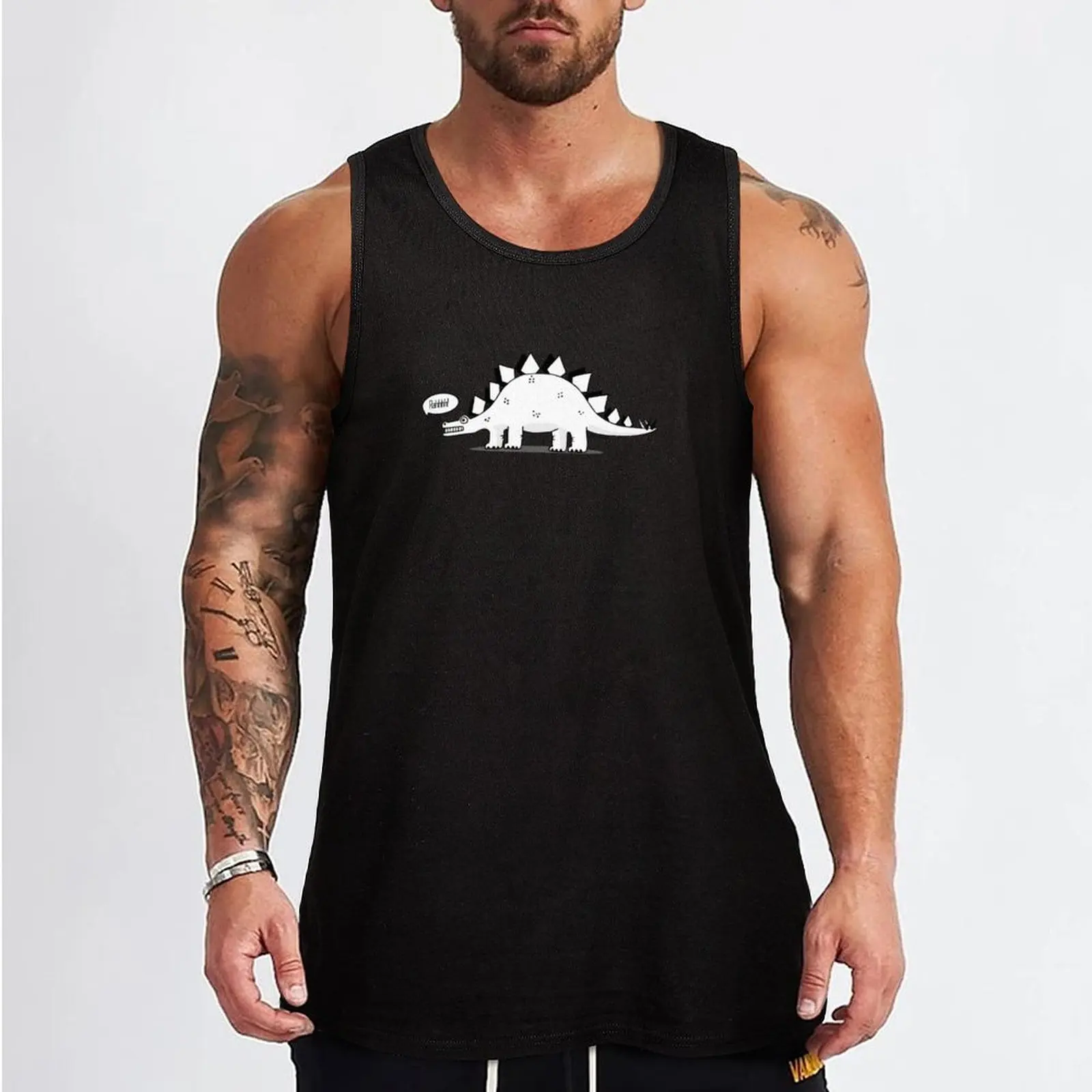 Cartoon Stegosaurus Tank Top sports suits Men's t-shirt Men's t shirt T-shirts men