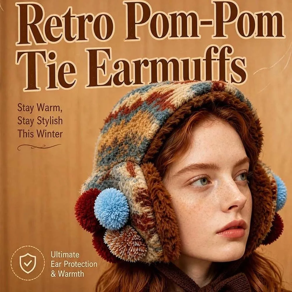 protetores-de-orelha-de-pelucia-marrom-estilo-retro-de-trico-espessos-a-prova-de-vento-com-cadarco-termicos-vintage-com-pompom-para-estudantes