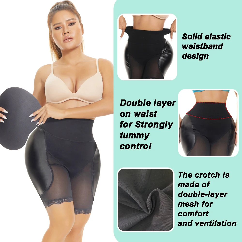 SEXYWG Butt Lifter Shapewear majtki damskie Hip Pad kształtujące majtki seksowne Body wyszczuplające stanik Push Up i majtki bielizna modelująca