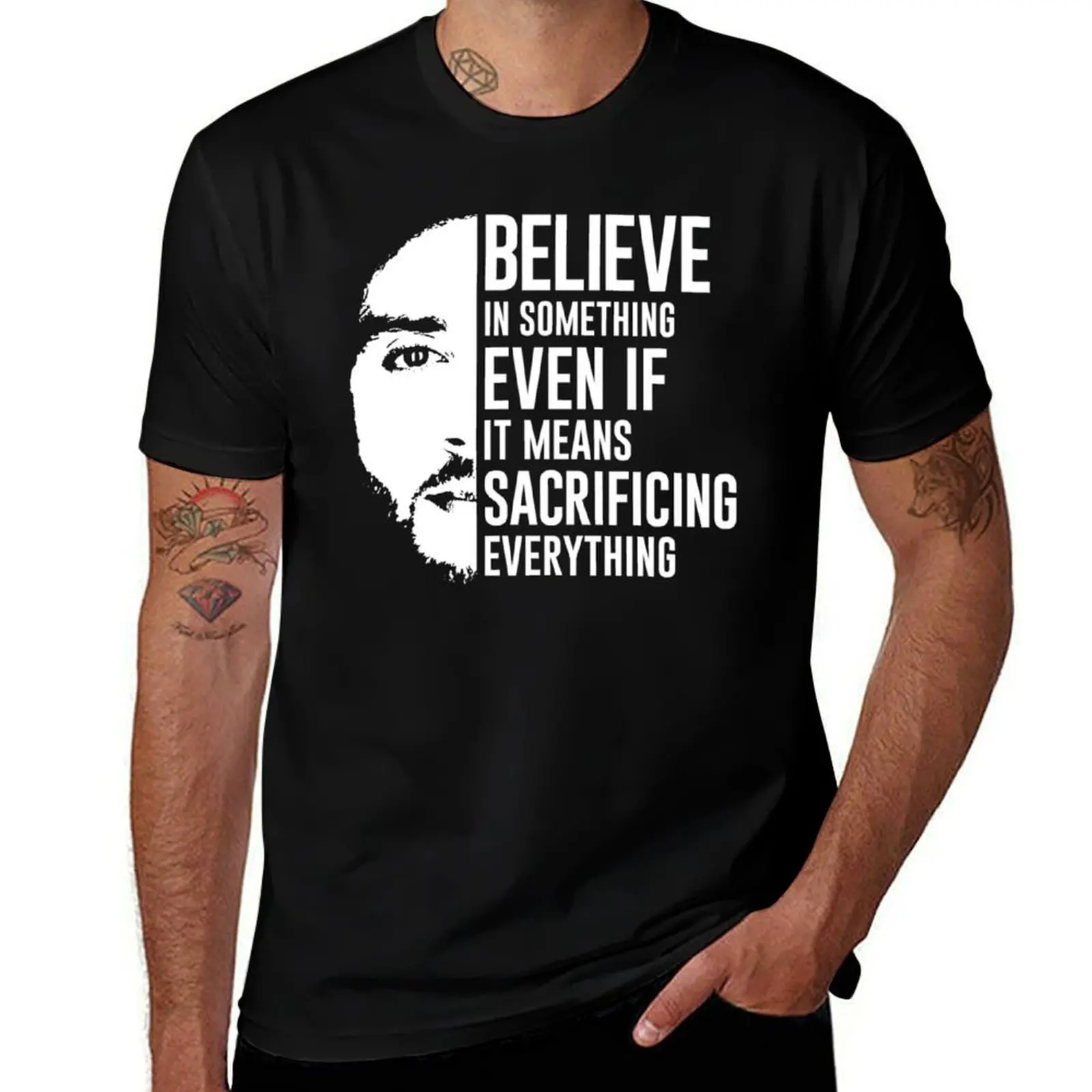 Believe In Something Football Colin Kaepernick Men Women T-Shirt Big Size Daily Wear T-Shirt