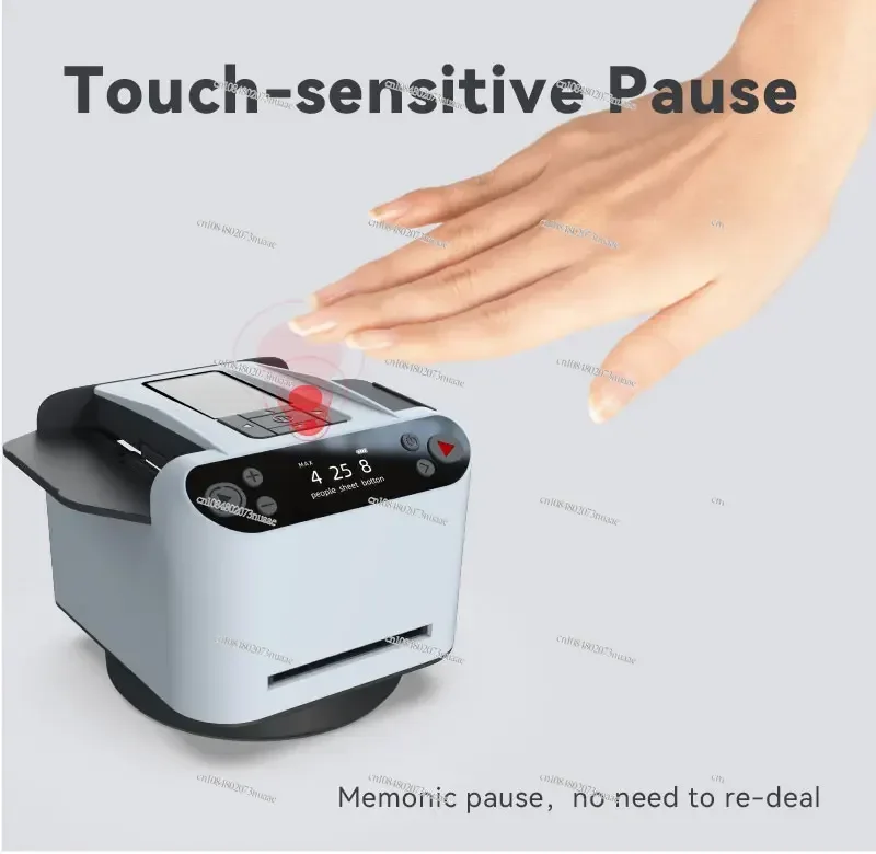 

Automatic Cards Dealer, Rechargeable Cards Shuffler Shuffling Dealing Playing Cards Distribution Machine with 4 Bid Buttons