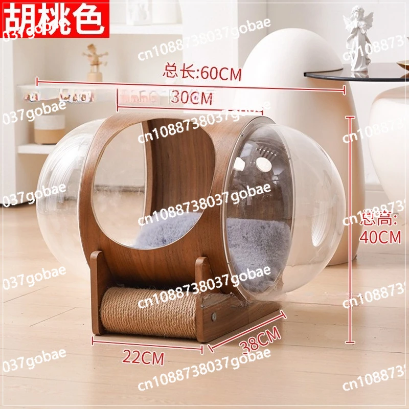 Cat House Transparant Cat Space Capsule Klimrek Nest Acryl