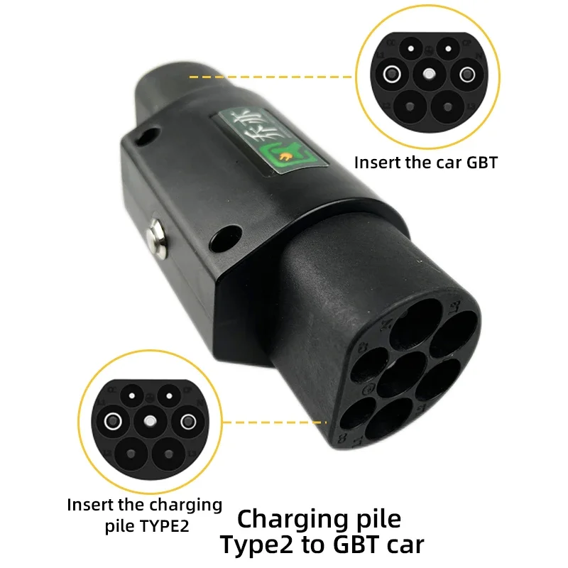 32A EV carregador conversor tipo 2 para GBT EV adaptador, estação de carregamento, IEC 62196 para Gbt carro elétrico