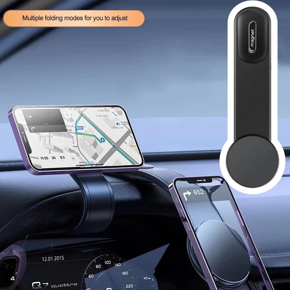 

Магнитный автомобильный держатель для телефона, складной зажим для вентиляционного отверстия для Xiaomi iPhone 14, держатель для телефона Samsung в автомобильной подставке