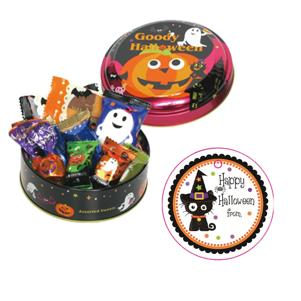 

50 PCS Halloween Cartoon Tags Pendant Decoration Decorate Candy Box Cards Decorations