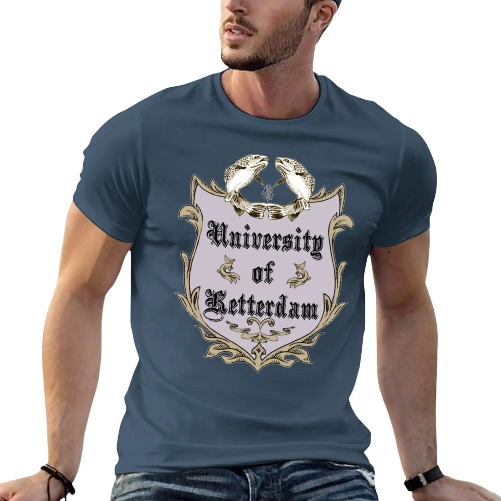 

university of ketterdam T-Shirt graphics t shirt T-shirt for a boy Men's cotton t-shirt