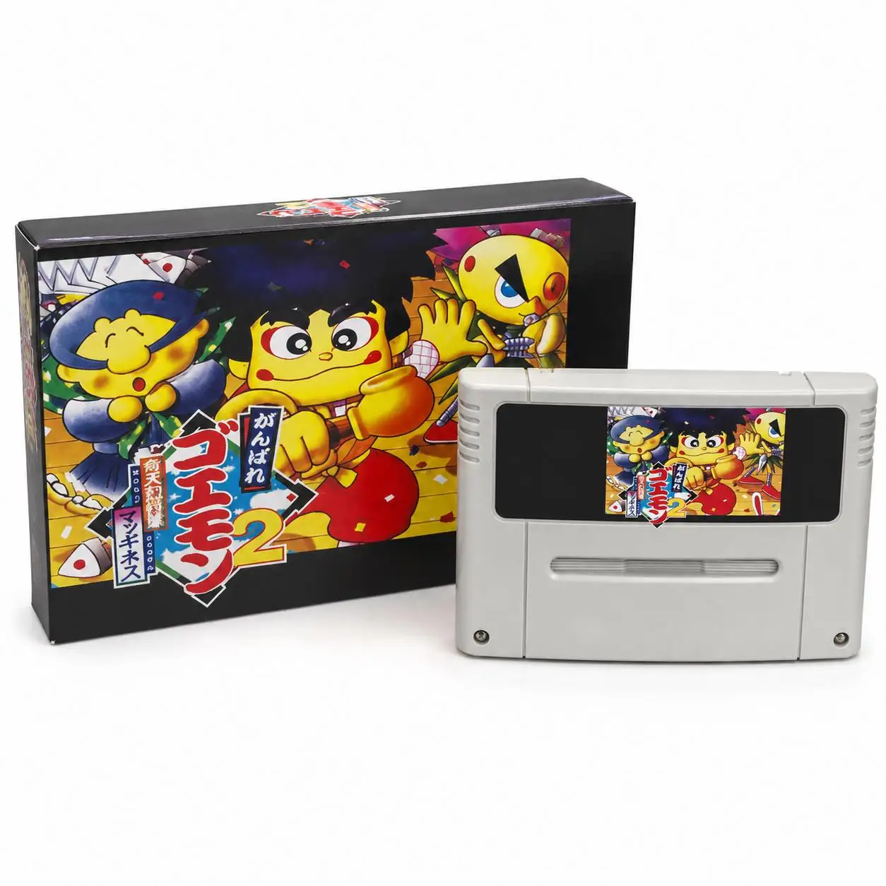 ¡Hazlo! Goemon 2 Ganbare Traducción al inglés Cartucho de reproducción retro de 16 bits Ninja Action Platformer Versión PAL con función de guardado