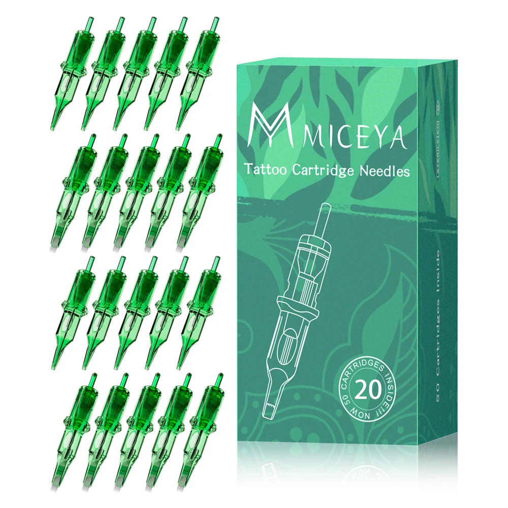 

MICEYA 20PCS Mixed Tattoo Cartridge Needles #10 #12 Disposable Safety Round Liner Cartridge Tattoo Needles for Tattoo Machine