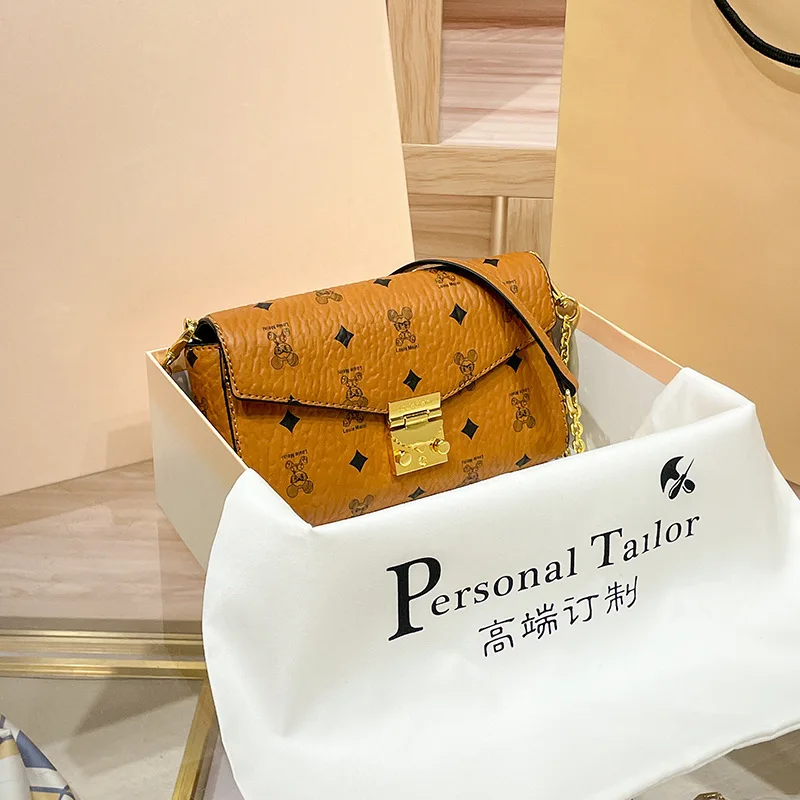 

Classic Designer Crossbody Bag for Women Genuine Leather Shoulder Handbag Stylish Ladies Tote Purse