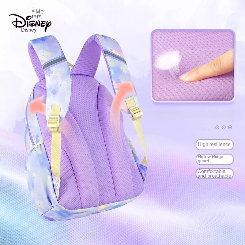 Disney New Girl Leisure School Bag Grade 3-6 Middle High Student Shoulder Orthopedic Backpack Large Capacity Light Mochilas