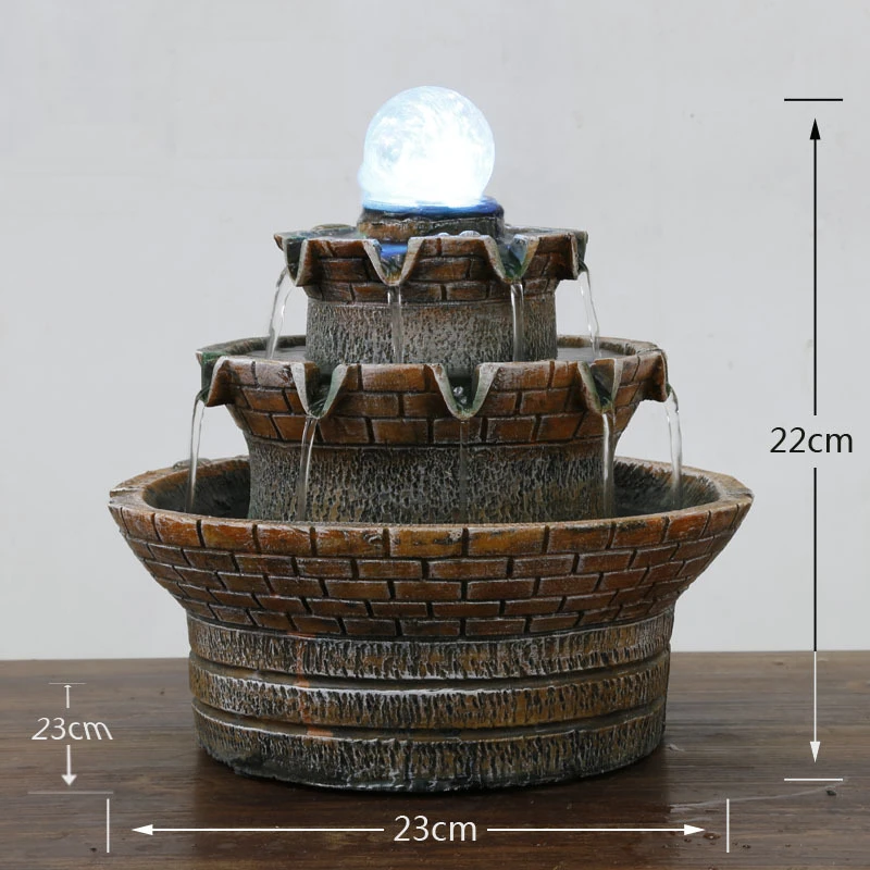 Garden&Home Fountain Water Landscaping Decor Home DIY Accessories Figurines Desktop FengShui Air Humidifier - view 6