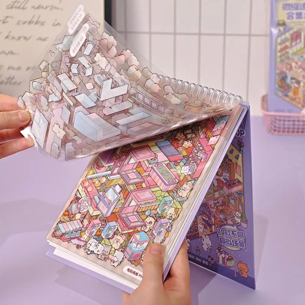 

Miniature Landscape Sticker Collection 3D Landscape Sticker DIY Cabin Scene Sticker Miniature Scene Collage Children Gift Toy