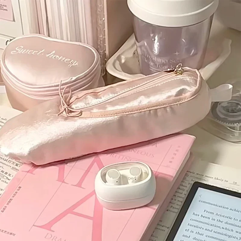 الإبداعية حذاء الباليه تصميم القلب حقيبة مستحضرات تجميل الإناث القرطاسية تخزين طالب مقلمة الفتيات على شكل قلب المنظم