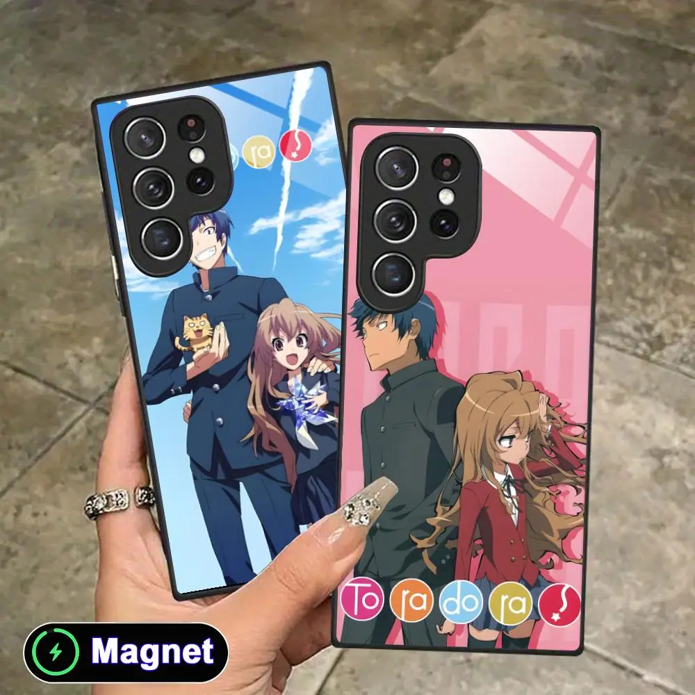 Anime Toradora Phone Case for Samsung Galaxy S26 S25 S24 S23 S22 S21 S20 Note20 Plus FE Ultra Glass Magnet Cover