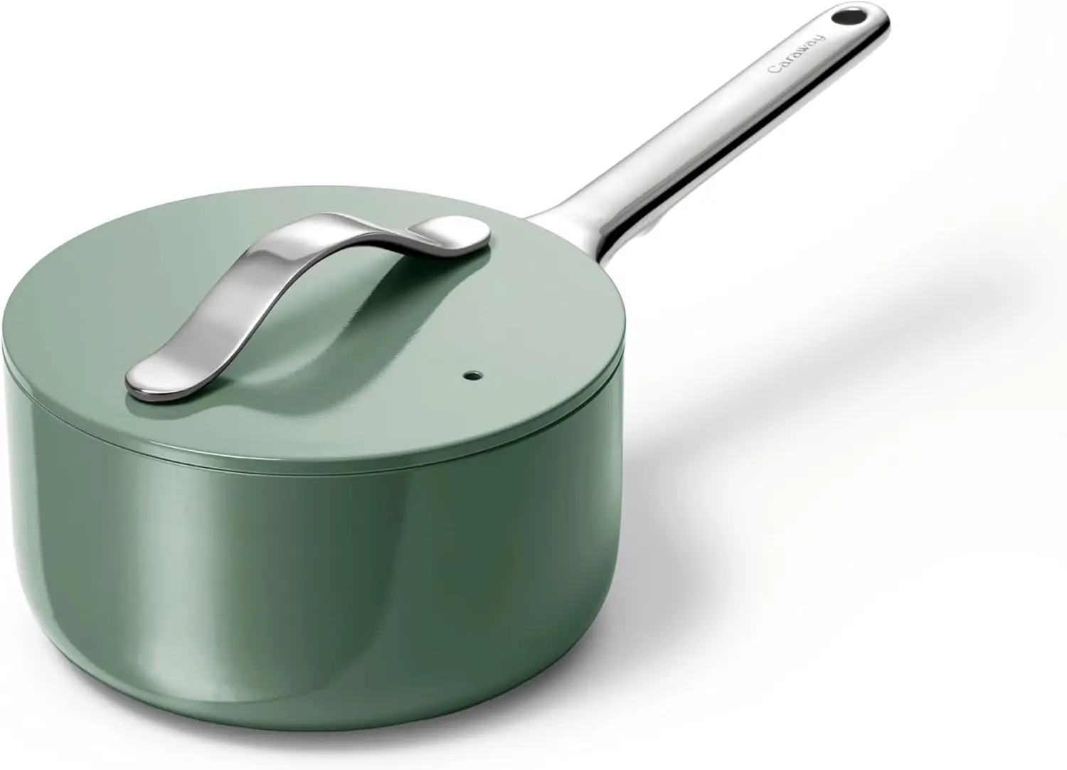 

Керамическая кастрюля для соуса с антипригарным покрытием и крышкой (1,75 карата) — нетоксичная, без PTFE и PFOA — безопасная для духовки и совместима со всеми плитами