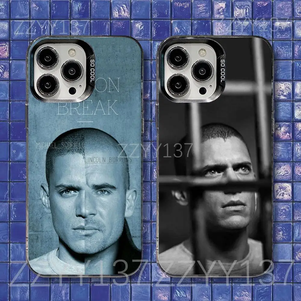 

P-Prison B-Break TV Phone Case For iPhone 17,16,15,14,13,12,11,Air,X,XR,Pro,Max,Plus Shockproof Matte Cover