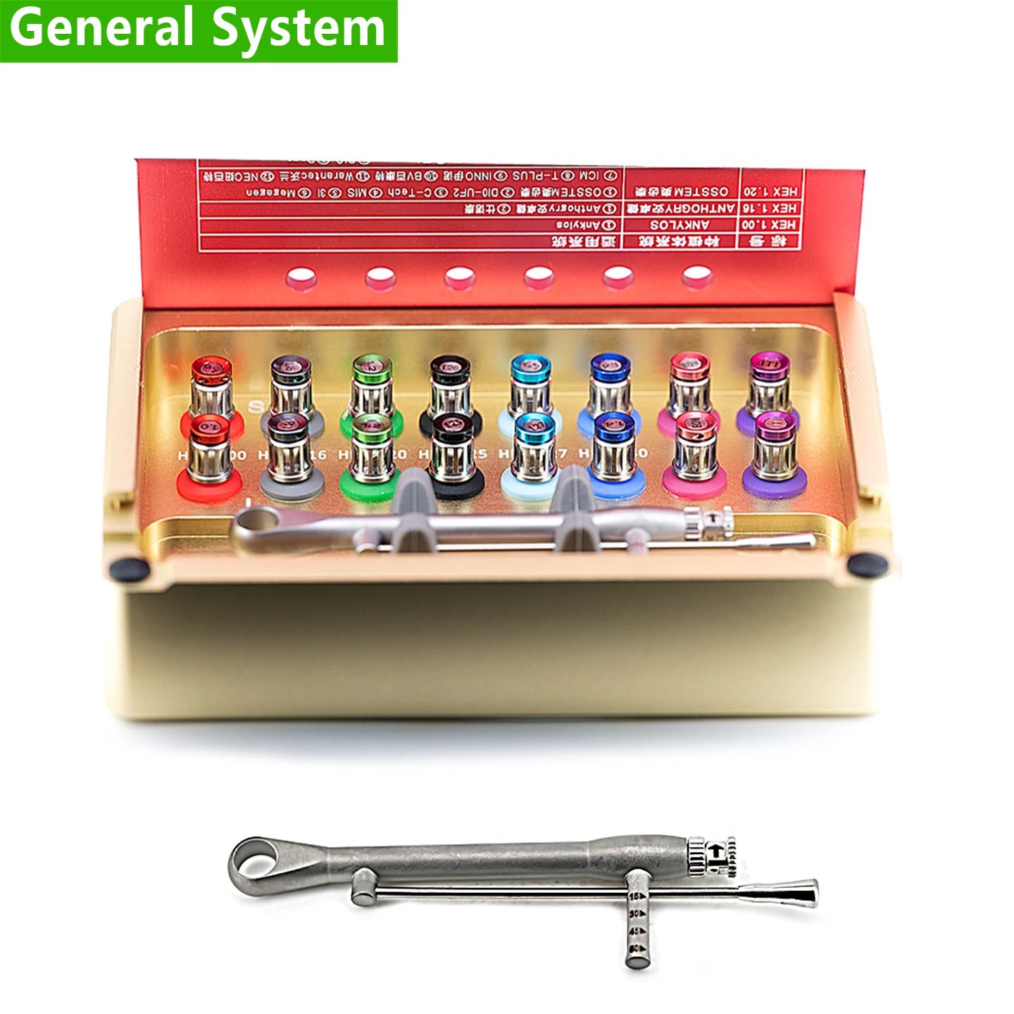 Dental Implant Screwdriver Manual Universal Handpiece for Straumann Nobel Biocare Osstem Dentium Adin OEM ODM Dental Lab Kit
