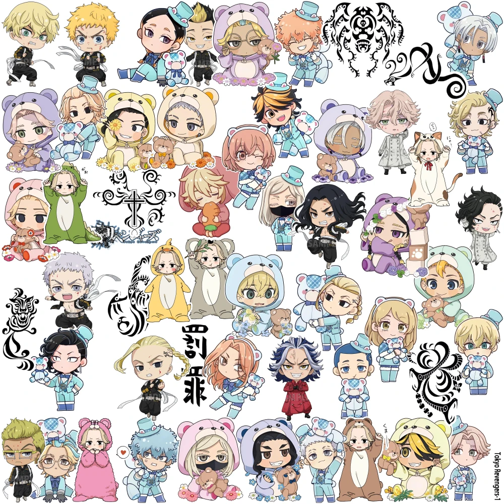 Cool Q‑Version Anime Character Stickers Waterproof Vinyl Decals For Laptop Water Bottle Phone Case DIY Decor