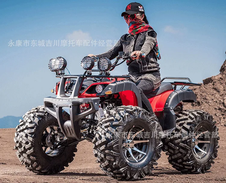 Big and small bull electric water-cooled large adult double scooter four-wheel drive motorcycle beach car four-wheeled off-road