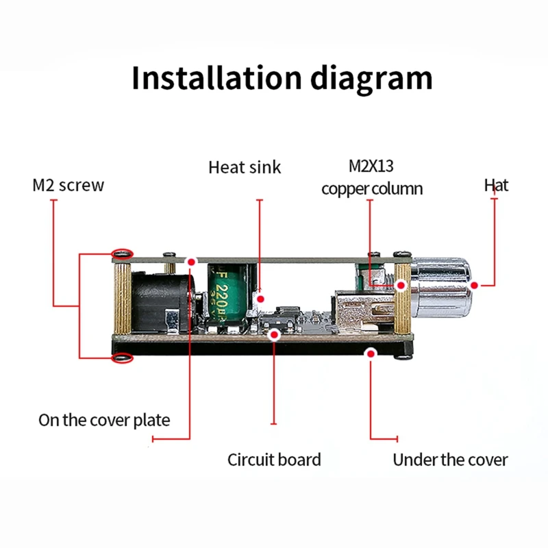 مضخم صوت رقمي ، 50 واط ثنائي القناة ، ضبط بدون خطوات ، مسرح منزلي