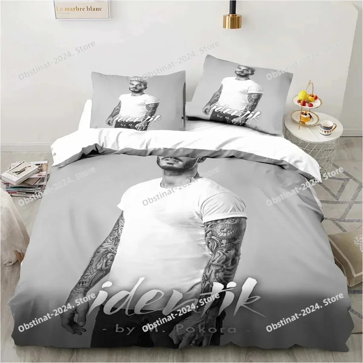 

New 3D Matt M. Pokora Bedding Set Printed single Comforter Quilt Bed Cover Duvet Cover Pillow Case 3 Pieces Sets Kids Adult Size