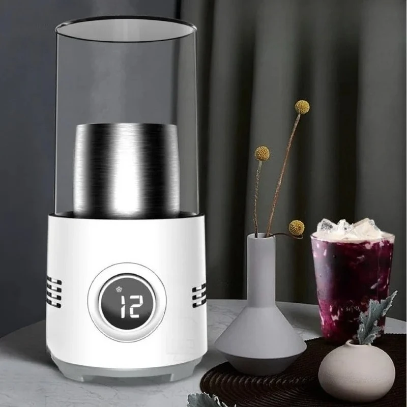 Quick Heating & Cooling Cup, Mini Desktop Hot Cold Drink Temperature Control Mug