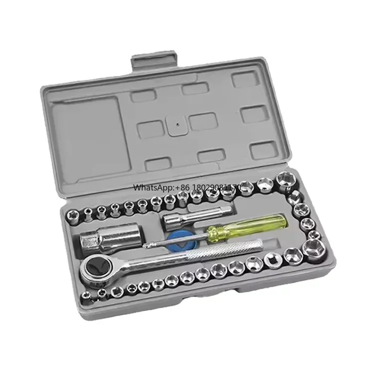 

Multifunctional Hand Tools 46PC STEEL CR-V Torque Ratchet Socket Wrench Set, Hardcase Package Wrench Set