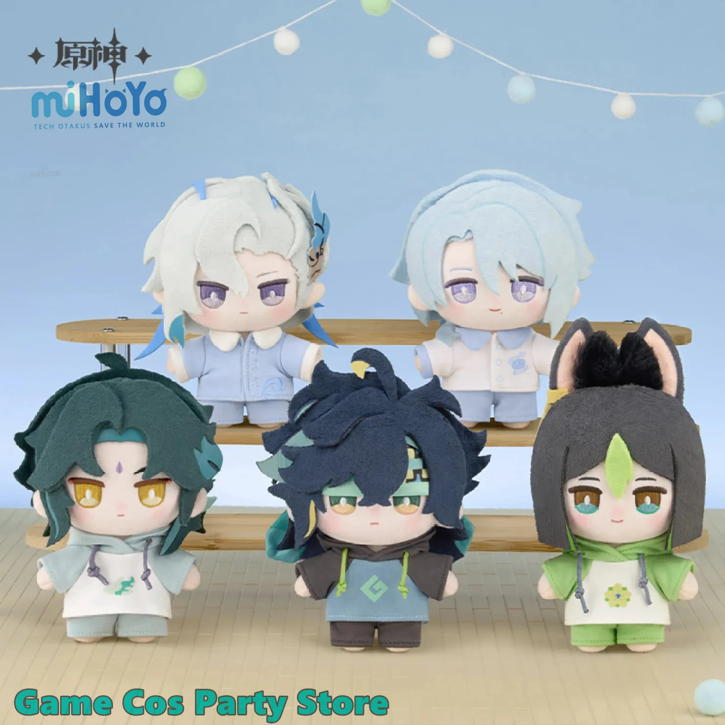 [Genuine] Genshin Impact Sweet Dreams Whispering Series Cartoon Dress Up Dolls Anime Cosplay Prop Xiao Neuvillette Kinich Card