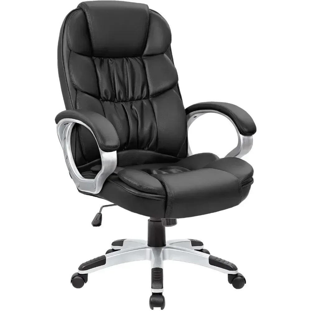 Office Chair High Back Computer Desk Chair, PU Leather Adjustable Height Modern Executive Swivel Task Chair