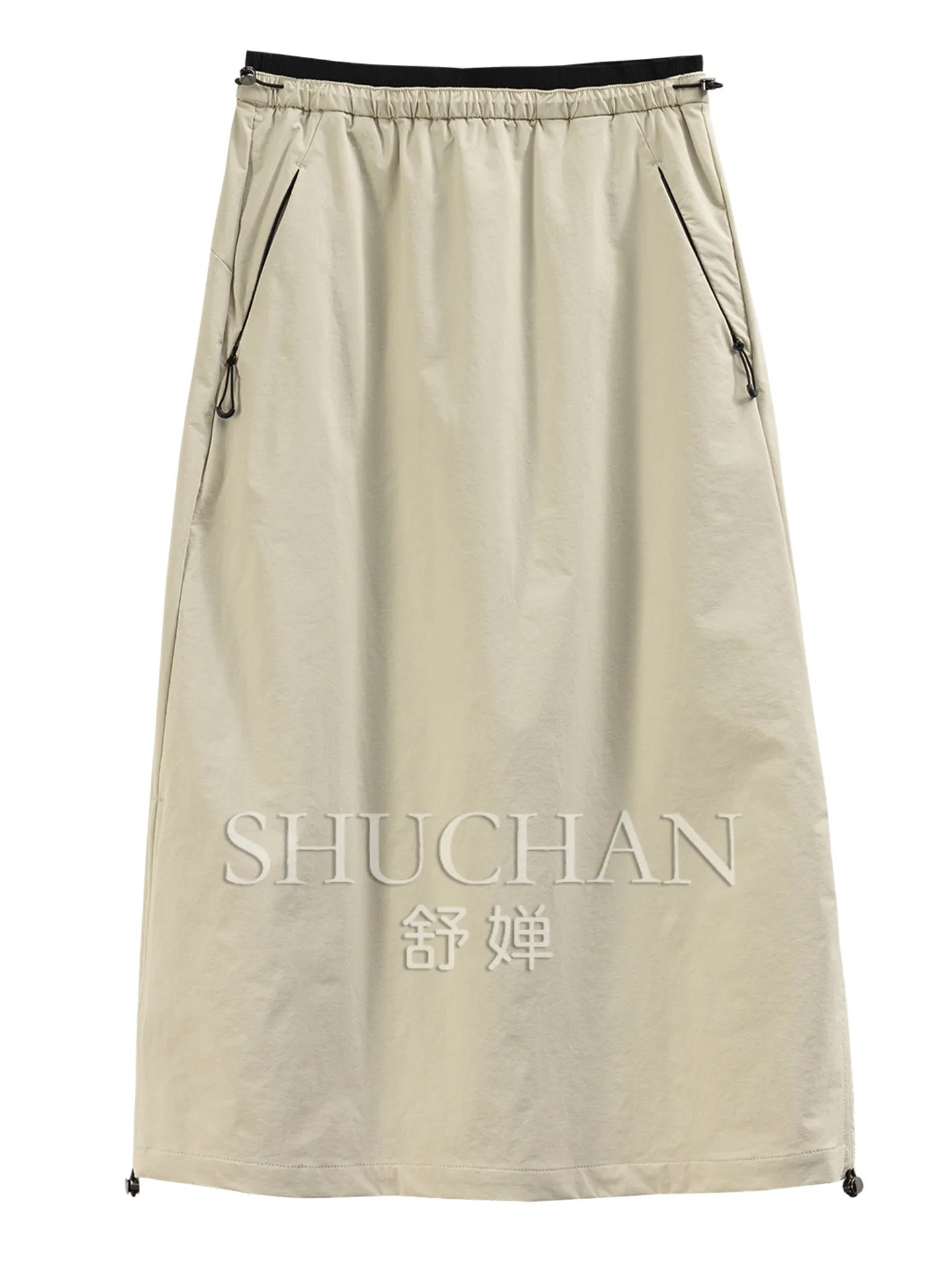 Outdoor Autumn Cabinet High Waist Drawstring Small A-shaped Skirt Women 73M2 Korean Fashion Clothing