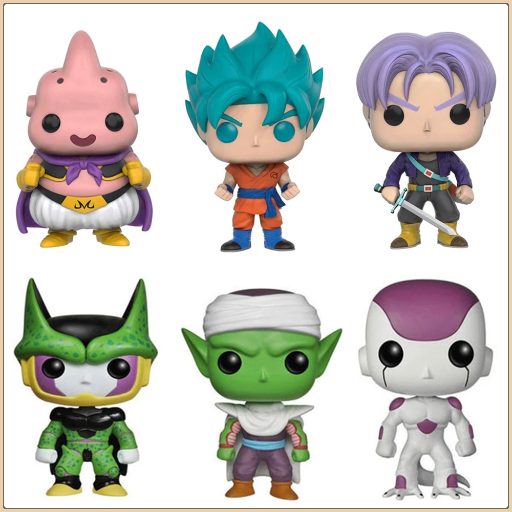 

FUNKO POP Dragon Ball Q-version Son Goku Majin Buu Torankusu Piccolo Model Action Toy Figures Doll Ornament Child Holiday Gift