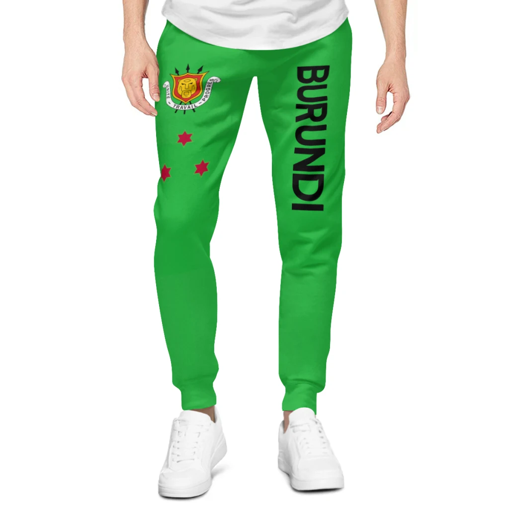 2025 Burundi Flag Mens Sweatpants with Pockets Joggers for Men Sports Casual Sweat Pants With Drawstring