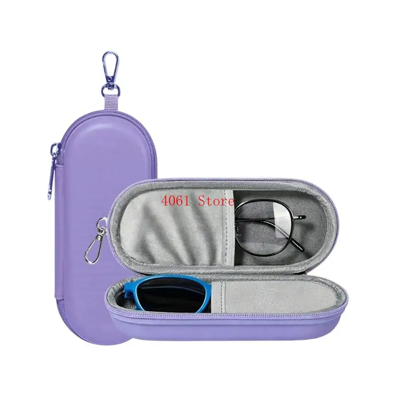 Double Section Sunglasseses Case Carrying Case Glasses Holder Waist Attachment For Camping Easy Opening Zip