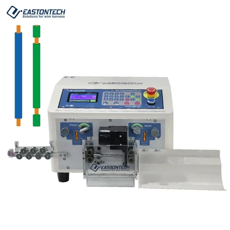 Automatic Wire Cutting And Stripping Machine EW-02A+ High Productivity 3000-5000 Pcs/H 300W Power