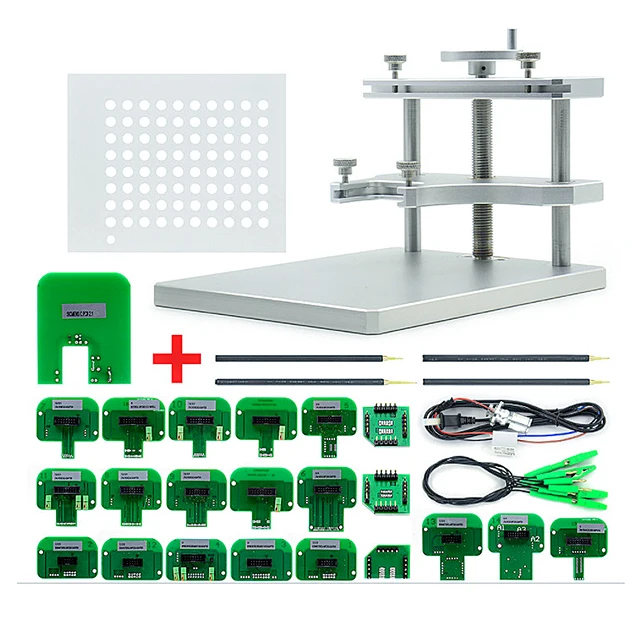 LED BDM FRAME Stainless Steel Full Set 22pcs BDM Adapters for KESS Ktag FGTECH BDM100  Chip Tuning Programmer Tool with Probe