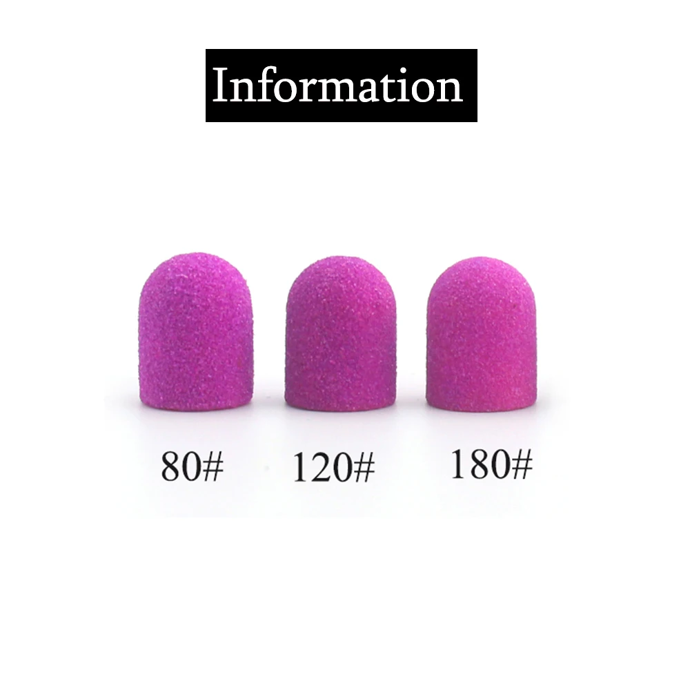 50 قطعة 10*15 مللي متر مسمار الرملي قبعات البلاستيك الكهربائي مع قبضة الحفر القدم إهاب طحن كتلة تلميع اكسسوارات أدوات باديكير